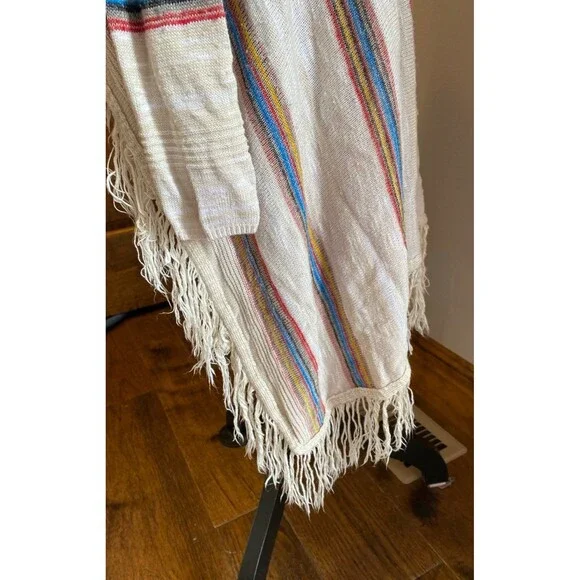 Sweet N Sinful Cardigan Striped Lightweight Distressed Southwest Look Sz Small - Picture 6 of 11